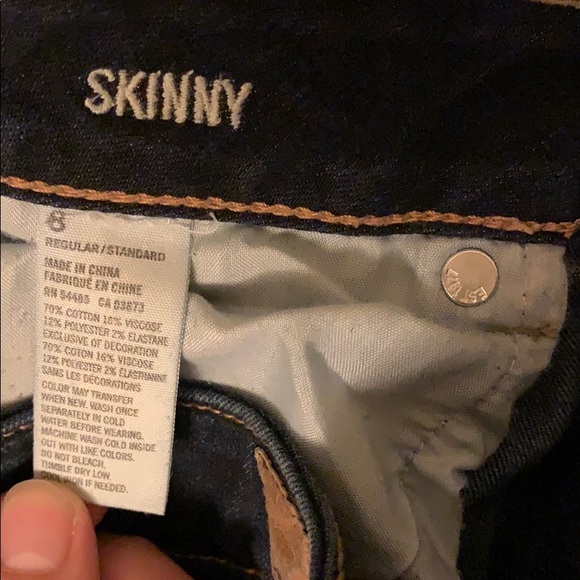 American Eagle Skinny Jeans, Size 8, Dark - Picture 4 of 5